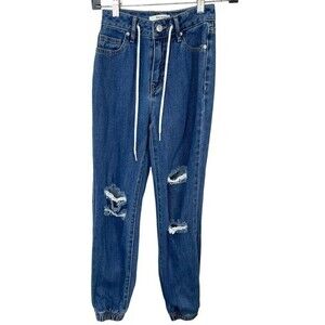 🥑5/$25 PACSUN drawstring elastic ankle Jeans waist sz 22